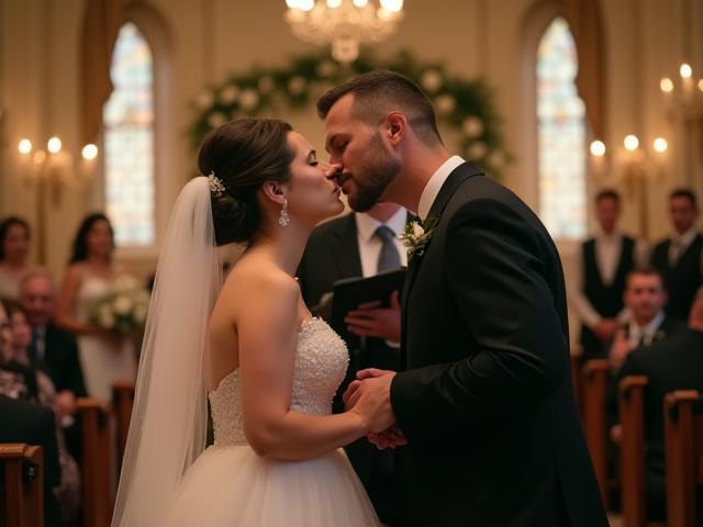 Candid wedding moment during the ceremony