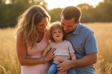 Example of a candid family portrait session outdoors