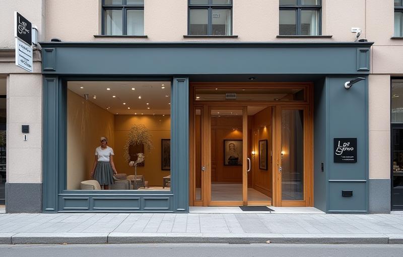 Exterior view of the Oslo Lys Foto studio entrance on Sannergata
